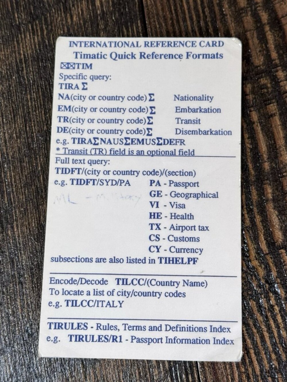 American Airlines Pocket Reference Guide And Timatic Card - Picture 7 of 12